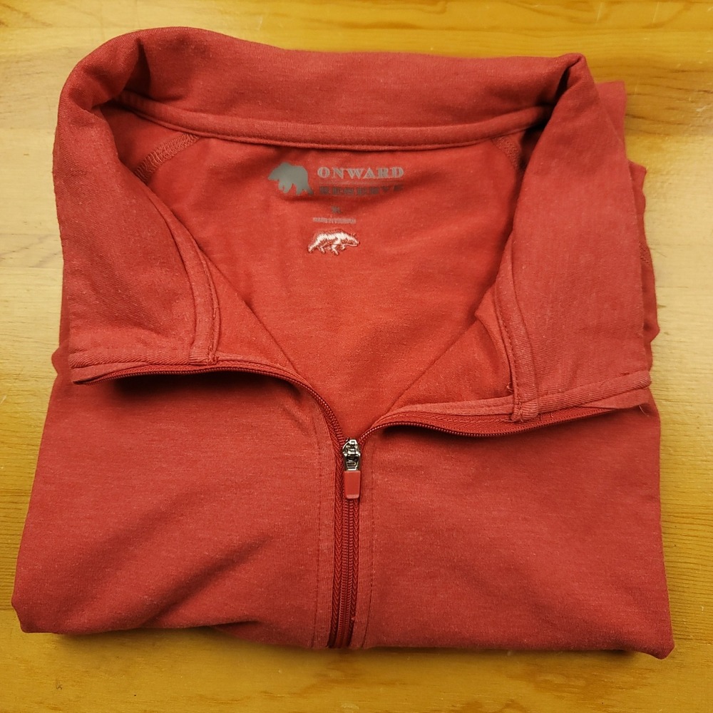 Onward Reserve XL Pullover 1/4 Zip Long Sleeve Salmon Athletic Mens - Picture 12 of 14